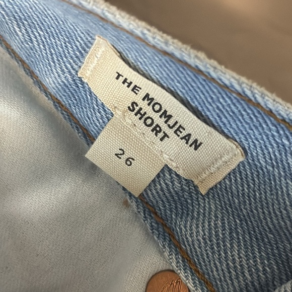 Madewell ladies the momjean denim cutoff shorts size 26 cute - Picture 9 of 10